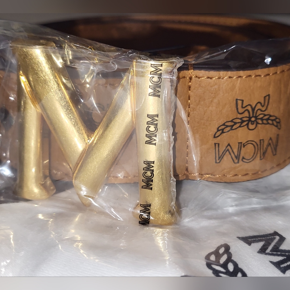 ✨️[NWT] MCM Monogram Cognac Belt  (42-46 in.)